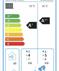 Alternative view of New Energy NL-B245II/R32 Luft Wasser Inverter Wärmepumpe 3 - 8,5 kW 230V 50Hz Mitshubishi R32