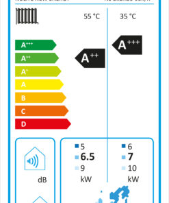 Alternative view of New Energy NL-BKDX30-95II/R32 Luft Wasser Wärmepumpe 2,8 - 10 kW R32 230V Mitsubishi WLan