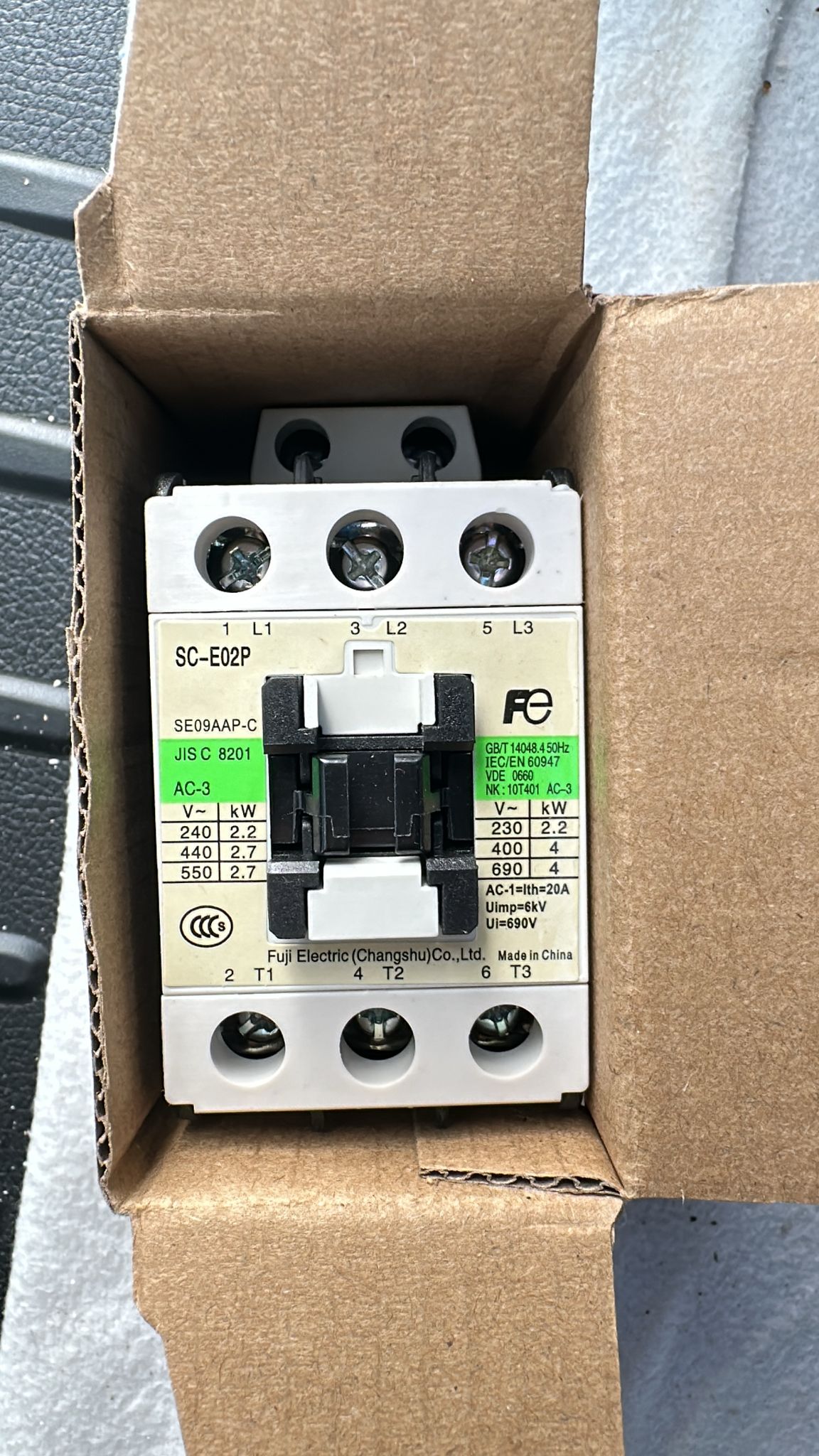 Schutzrelais SC-E02P Fujitsu 380 V
